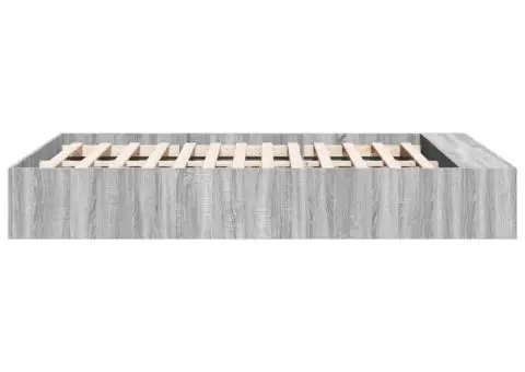 Cadru de pat, gri sonoma, 120x190 cm, lemn prelucrat - 5/5