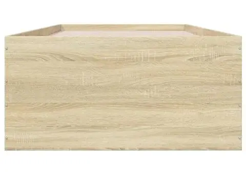 Cadru de pat, stejar sonoma, 90x200 cm, lemn prelucrat - 4/5