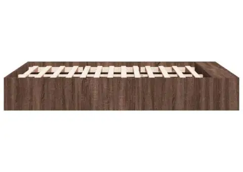 Cadru de pat, stejar maro, 120x190 cm, lemn prelucrat - 5/5