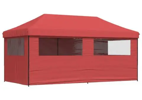 Cort pliabil pentru petreceri cu 4 pereți laterali roșu vișiniu - 5/5