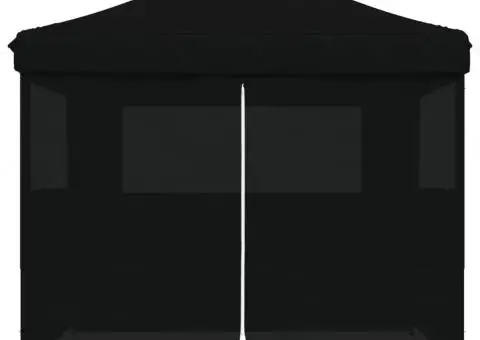 Cort pliabil pentru petreceri cu 4 pereți laterali, negru - 3/5