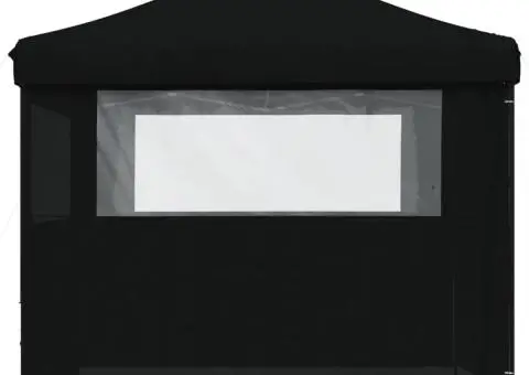 Cort pliabil pentru petreceri cu 4 pereți laterali, negru - 4/5