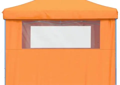 Cort pliabil pentru petreceri cu 4 pereți laterali, portocaliu - 4/5