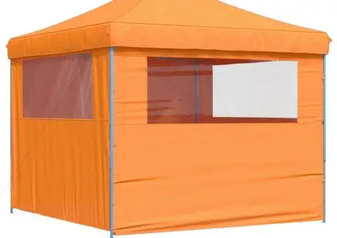 Cort pliabil pentru petreceri cu 4 pereți laterali, portocaliu - 5/5