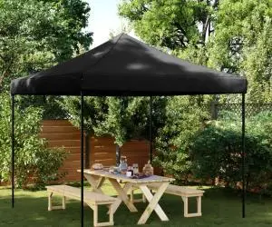 vidaXL Cort de petrecere pliabil Pop-Up, 292x292x315 cm, negru