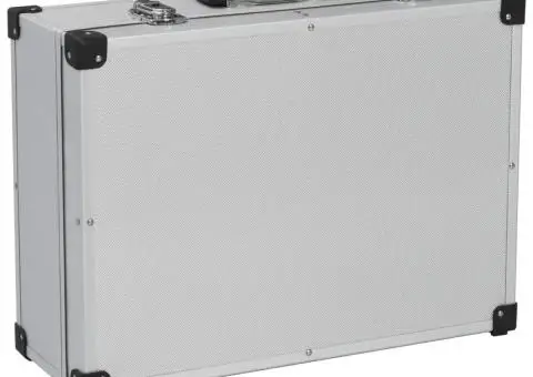 Valiză de scule, argintiu, 46x33x16 cm, aluminiu - 3/5