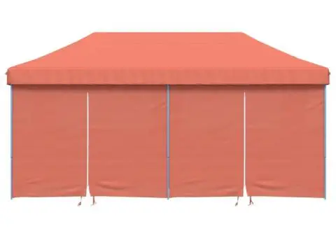 Cort pliabil pentru petreceri cu 4 pereți laterali, cărămiziu - 3/5