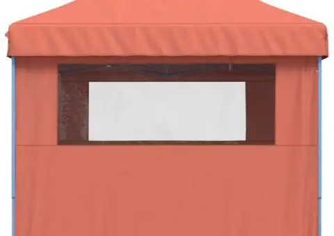 Cort pliabil pentru petreceri cu 4 pereți laterali, cărămiziu - 4/5