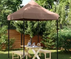 vidaXL Cort de petrecere pliabil Pop-Up, 200x200x306 cm, maro