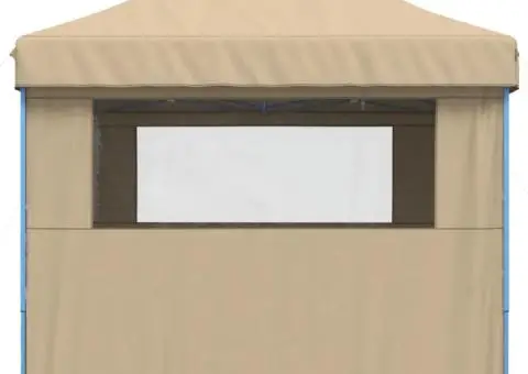 Cort pliabil pentru petreceri cu 4 pereți laterali, bej - 4/5