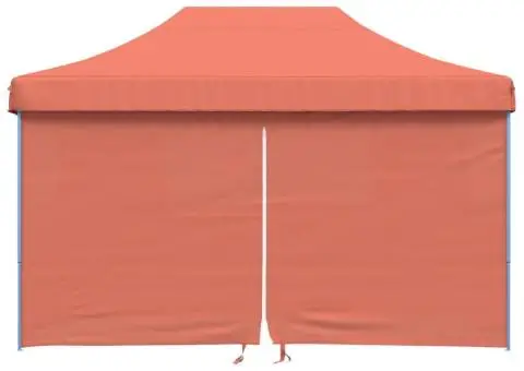 Cort pliabil pentru petreceri cu 4 pereți laterali, cărămiziu - 3/5