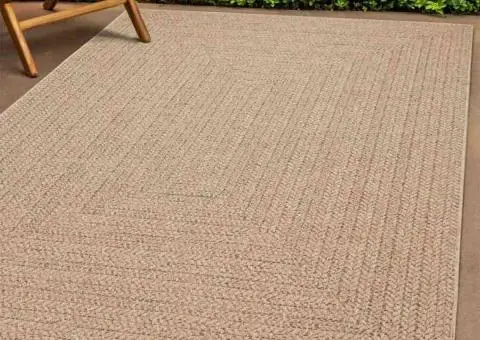 Covor ZIZUR aspect iută, 80x250 cm, pentru interior și exterior - 1/5