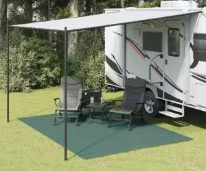 vidaXL Covor pentru cort, verde, 3,5x2,5 m