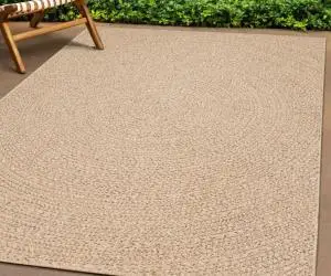 vidaXL Covor ZIZUR aspect iută, 80x200 cm, pentru interior și exterior
