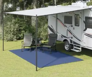 vidaXL Covor pentru cort, albastru, 4x2,5 m