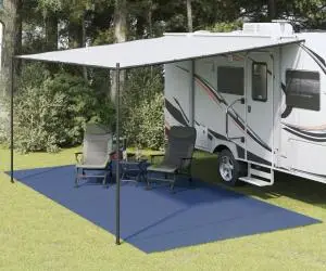vidaXL Covor pentru cort, albastru, 6x3 m