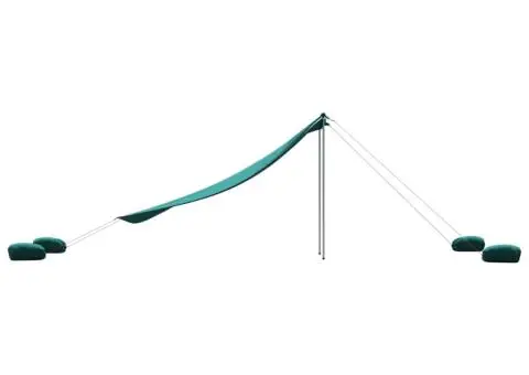 Baldachin de plajă cu ancore de nisip, verde, 304x300 cm - 5/5