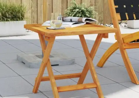 Masă laterală de grădină 40x40x40 cm lemn masiv de acacia - 1/5