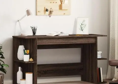 Birou, stejar maro, 140x50x75 cm, lemn prelucrat - 1/5