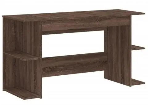 Birou, stejar maro, 140x50x75 cm, lemn prelucrat - 2/5