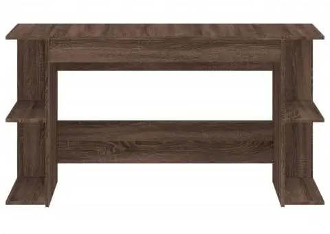 Birou, stejar maro, 140x50x75 cm, lemn prelucrat - 4/5