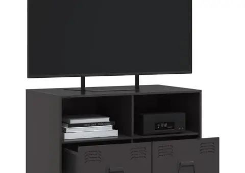 Dulap TV, negru, 67x39x44 cm, oțel - 5/5