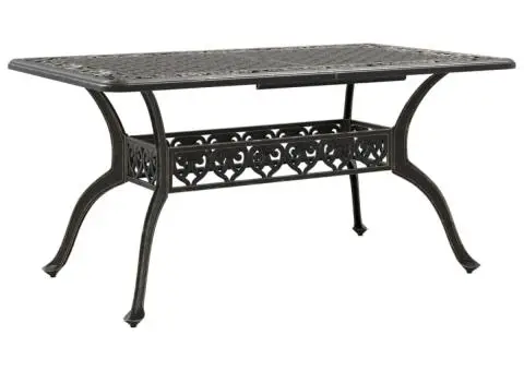 Set mobilier de grădină, 5 piese, bronz, aluminiu turnat - 3/5