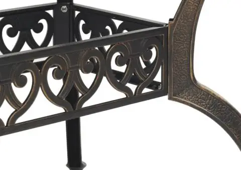 Set mobilier de grădină, 5 piese, bronz, aluminiu turnat - 5/5