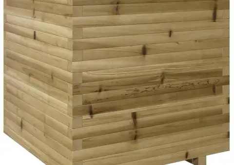 Jardinieră de grădină, 70x70x72,5 cm, lemn de pin impregnat - 2/5