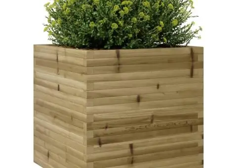 Jardinieră de grădină, 70x70x72,5 cm, lemn de pin impregnat - 4/5