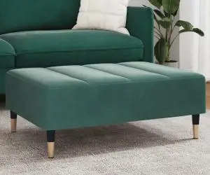vidaXL Taburet, verde închis, 77x55x31 cm, catifea
