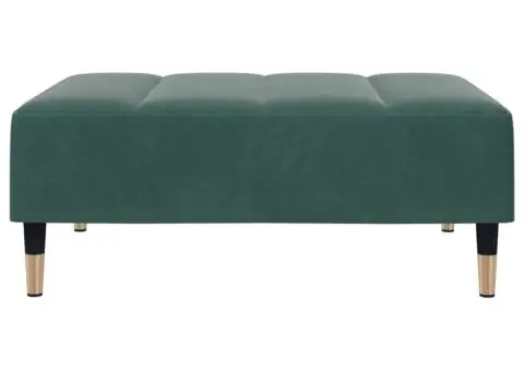 Taburet, verde închis, 77x55x31 cm, catifea - 4/5