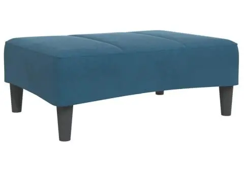 Taburet, albastru, 77x55x31 cm, catifea - 2/5