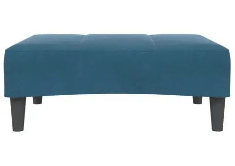 Taburet, albastru, 77x55x31 cm, catifea - 4/5