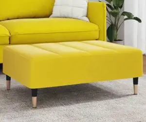 vidaXL Taburet, galben, 77x55x31 cm, catifea