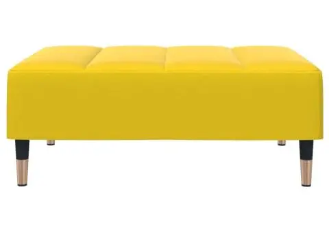 Taburet, galben, 77x55x31 cm, catifea - 4/5