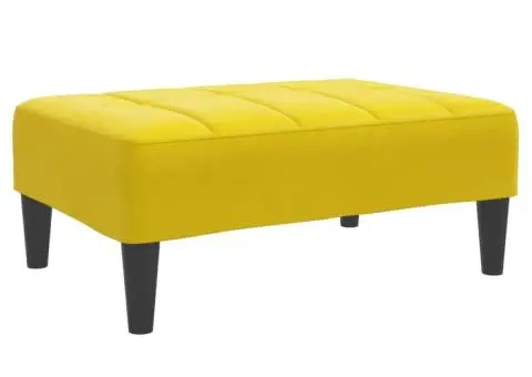 Taburet, galben, 77x55x31 cm, catifea - 2/5