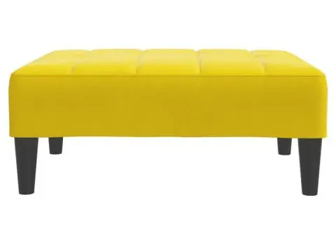 Taburet, galben, 77x55x31 cm, catifea - 4/5
