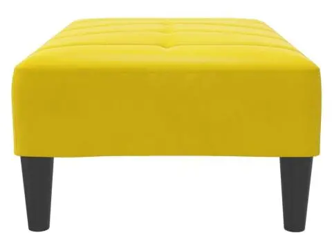 Taburet, galben, 77x55x31 cm, catifea - 5/5