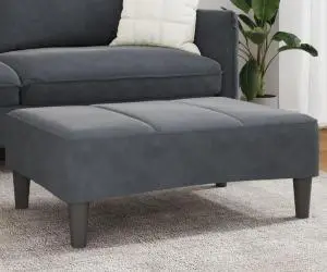 vidaXL Taburet, gri închis, 77x55x31 cm, catifea