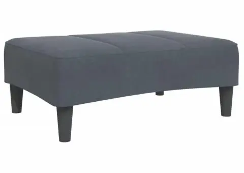 Taburet, gri închis, 77x55x31 cm, catifea - 2/5