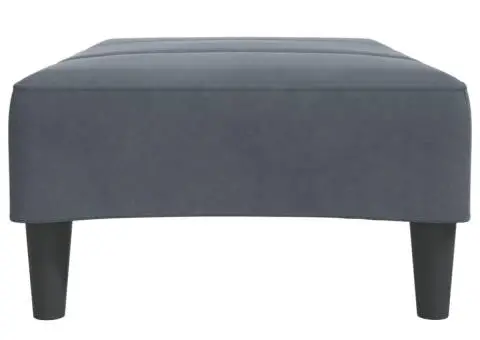 Taburet, gri închis, 77x55x31 cm, catifea - 5/5