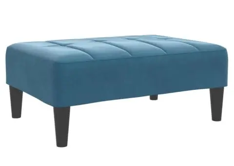 Taburet, albastru, 77x55x31 cm, catifea - 2/5