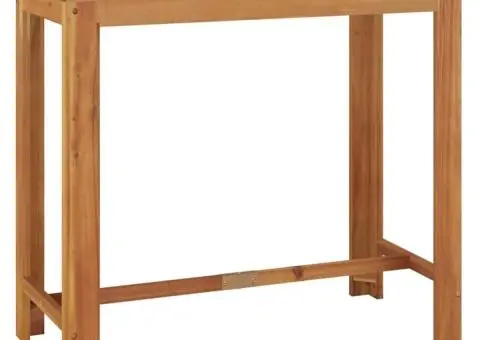 Set bar de grădină 5 piese negru lemn masiv acacia și poliratan - 5/5