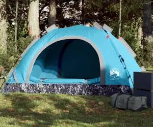 vidaXL Cort de camping pentru 2 persoane, setare rapidă, albastru