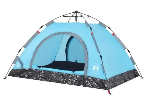 Cort de camping pentru 2 persoane, setare rapidă, albastru - 4/5