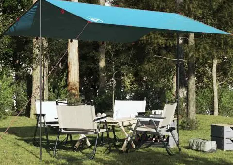 Prelată de camping, albastru, 360x294 cm, impermeabilă - 1/5