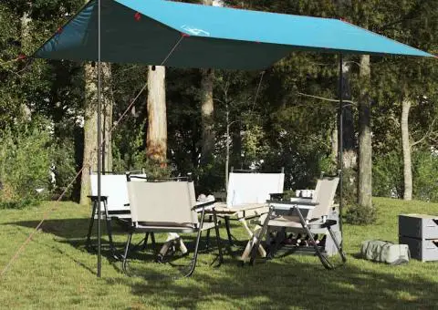 Prelată de camping, albastru, 360x294 cm, impermeabilă - 3/5