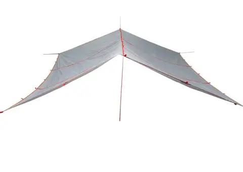 Prelată de camping, gri și portocaliu, 420x440 cm, impermeabilă - 3/5