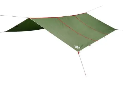 Prelată de camping, verde, 420x440 cm, impermeabilă - 2/5